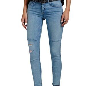 McGuire Demi Seam Skinny Jeans Size 25 Distressed Moto Biker Edgy Trendy Denim